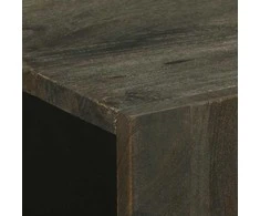 3 dalių indaujos juodos 60x33x75 cm medžio masyvo mango