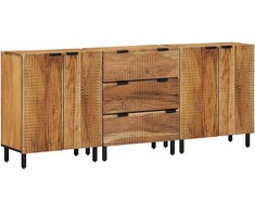 Šoninė spintelė 3 vnt. 180 x 33 x 75 cm Kietos akacijos mediena