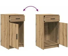 Makiažo stalas 3 pcs Ruda 78,5 x 41 x 135 cm Apdirbta mediena