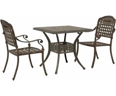 Sodo stalo komplektas 3 pcs Bronzinė Liejamasis aliuminis