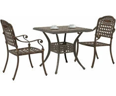 Sodo stalo komplektas 3 pcs Bronzinė Liejamasis aliuminis