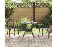 Sodo stalo komplektas 3 pcs Bronzinė Liejamasis aliuminis