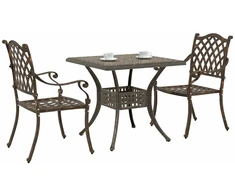 Sodo stalo komplektas 3 pcs Bronzinė Liejamasis aliuminis