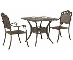 Sodo stalo komplektas 3 pcs Bronzinė Liejamasis aliuminis