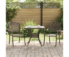 Sodo stalo komplektas 3 pcs Bronzinė Liejamasis aliuminis