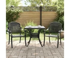 Sodo stalo komplektas 3 pcs Juoda Liejamasis aliuminis