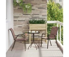 Lauko baldų komplektas Sodo Bistro Rinkinys 3 pcs Ruda Plienas