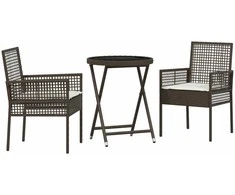 Lauko baldų komplektas Sodo Bistro Rinkinys 3 pcs Ruda poliratanas