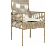 Lauko baldų komplektas Sodo Bistro Rinkinys 3 pcs Smėlio poliratanas
