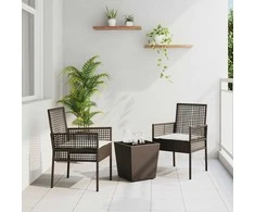 Lauko baldų komplektas Sodo Bistro Rinkinys 3 pcs Ruda poliratanas