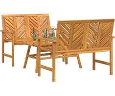 Lauko baldų komplektas Sodo poilsio komplektas 3 pcs Ruda Kietos akacijos mediena
