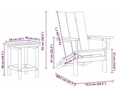 Sodo Kėdė 3 pcs Tamsiai mėlyna 80.5 x 74.5 x 92 cm Polietilenas