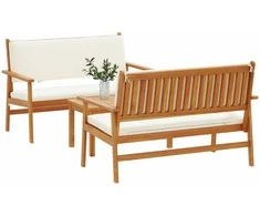 Sodo Sofų Rinkinys 3 pcs Ruda 120 x 65,5 x 79 cm