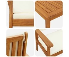 Sodo Sofų Rinkinys 3 pcs Ruda 120 x 65,5 x 79 cm