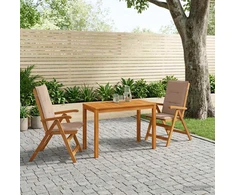 Garden Dining Set Natūrali Kietos akacijos mediena