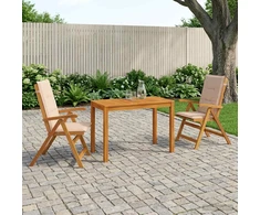 Garden Dining Set Natūrali Kietos akacijos mediena