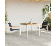 Lauko baldų komplektas Sodo valgomojo komplektas 3 pcs Ruda Kietos akacijos mediena