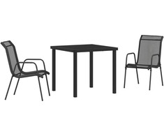 Sodo valgomojo komplektas 3 pcs Juoda