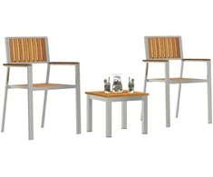Lauko baldų komplektas Sodo valgomojo komplektas 3 pcs Ruda Kietos akacijos mediena