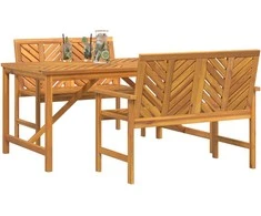 Sodo valgomojo komplektas 3 pcs Ruda Kietos akacijos mediena