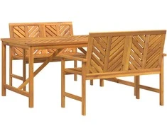 Sodo valgomojo komplektas 3 pcs Ruda Kietos akacijos mediena