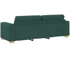 Sofa 3 vnt. Tamsiai žalia Lino mišinio audinys