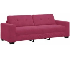 Sofa Sofos komplektas 3 pcs Vėjo raudona 221 x 80 x 80 cm Aksomas