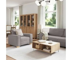 Sofa 3 pcs Tortora 220 x 80 x 84 cm Lino mišinio audinys