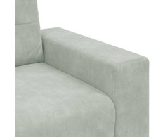 Sofa Sofos komplektas 3 vnt. Šviesiai pilka Aksomas