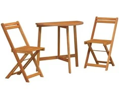 Lauko baldų komplektas Bistro komplektas 3 pcs Natūralus aliejus