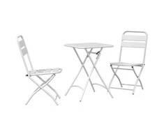 Lauko baldų komplektas Bistro komplektas 3 pcs Balta Plienas
