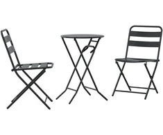 Lauko baldų komplektas Sodo Bistro Rinkinys 3 pcs Antracitas Plienas
