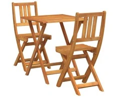 Lauko baldų komplektas Bistro komplektas 3 pcs Natūralus aliejus