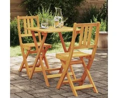 Lauko baldų komplektas Bistro komplektas 3 pcs Natūralus aliejus