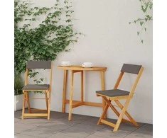 Lauko baldų komplektas Bistro komplektas su pagalve 3 pcs Natūralus aliejus