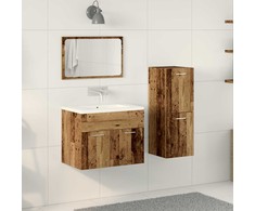 Vonios baldų rinkinys 3 vnt. Senovinis medis 60 x 38,5 x 46 cm