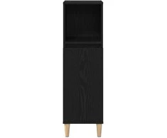 Vonios baldų rinkinys su saugykla 3 pcs Juodas ąžuolas