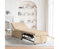 Ištraukiama sofa-lova Kreminė 194 x 67 x 82 cm Mikropluoštas
