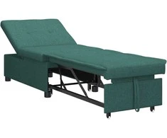 Ištraukiama sofa-lova Tamsiai žalia 194 x 50 x 82 cm audinys