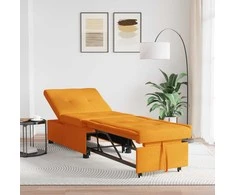 Ištraukiama sofa-lova Tamsiai geltona 194 x 50 x 82 cm audinys