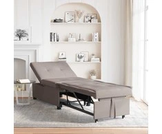 Ištraukiama sofa-lova Taupe 194 x 50 x 82 cm audinys