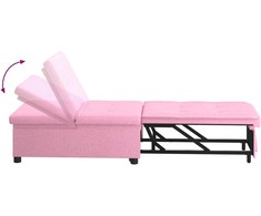 Ištraukiama sofa-lova Rožinė 194 x 50 x 82 cm audinys