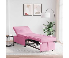 Ištraukiama sofa-lova Rožinė 194 x 50 x 82 cm audinys