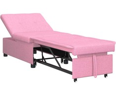 Ištraukiama sofa-lova Rožinė 194 x 50 x 82 cm audinys