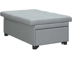 Ištraukiama sofa-lova Šviesiai pilka 194 x 50 x 82 cm audinys