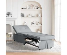 Ištraukiama sofa-lova Šviesiai pilka 194 x 50 x 82 cm audinys