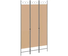 3-panelis kambario skirstytuvas Smėlio 120 x 220 cm Audinys