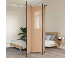 3-panelis kambario skirstytuvas Smėlio 150 x 220 cm Audinys
