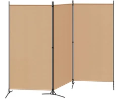 3-panelis kambario skirstytuvas Smėlio 260 x 180 cm Audinys