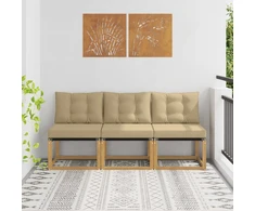 3 Vienetas Lauko Vidurinis Sofa
